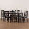 Baxton Studio Lanier Sand Upholstered Dark Brown Finished Wood 7-Piece Dining Set 170-10529-10519 - alternate 9